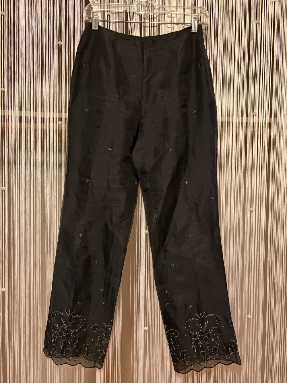 Vintage 90’s Ann Taylor Silk Embellished Dress Pants